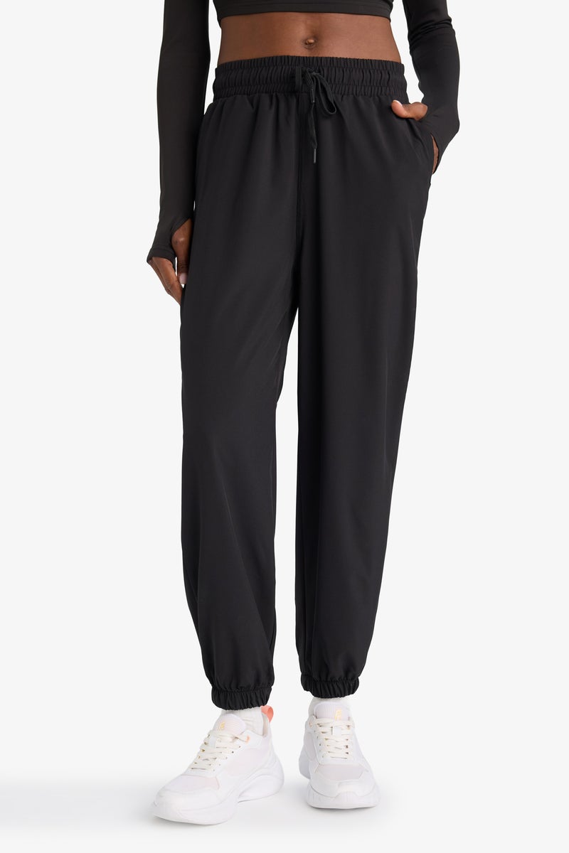DeFacto Black Woman DeFactoFit Standard Fit Woven Jogger Sweatpants Casual - Image 5